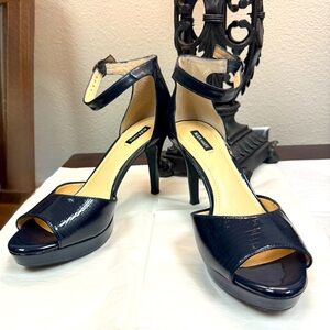 Alex Marie Navy Patent Leather 4 inch Heels